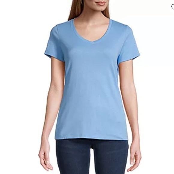 St. John's Bay Womens V Neck
Short Sleeve Tee Shirt Size L - Picture 1 of 8